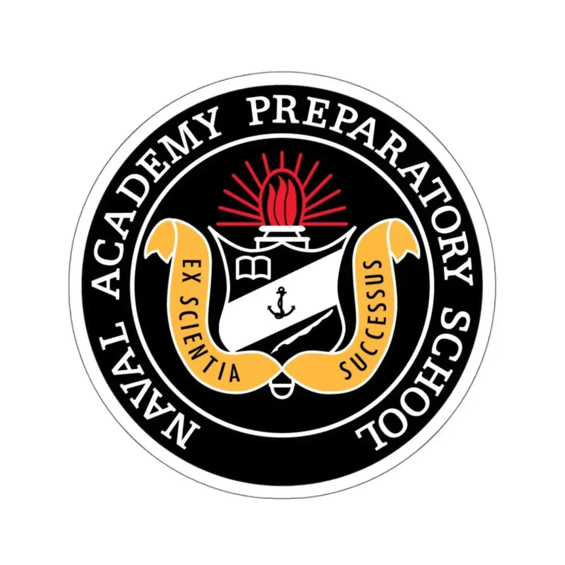 Naval Academy Preparatory School (U.S. Navy) STICKER Vinyl Kiss-Cut Decal 4 Inch White - The Sticker Space