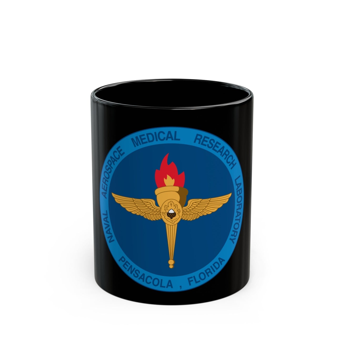 Naval Aerospace Medical Research Laboratory Florida (U.S. Navy) Black Coffee Mug-11oz-The Sticker Space