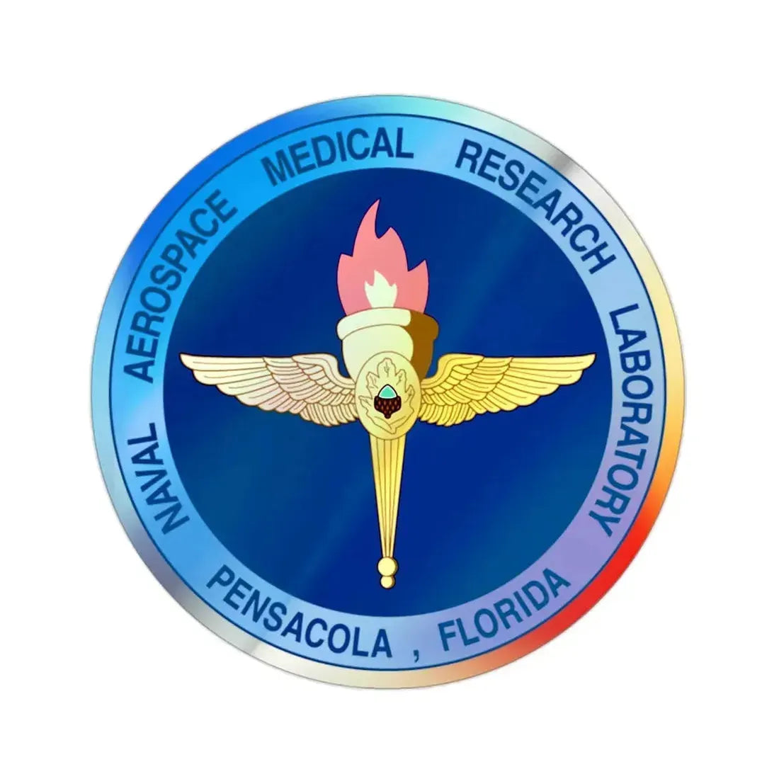 Naval Aerospace Medical Research Laboratory Florida (U.S. Navy) Holographic STICKER Die-Cut Vinyl Decal 2 Inch Holographic - The Sticker Space