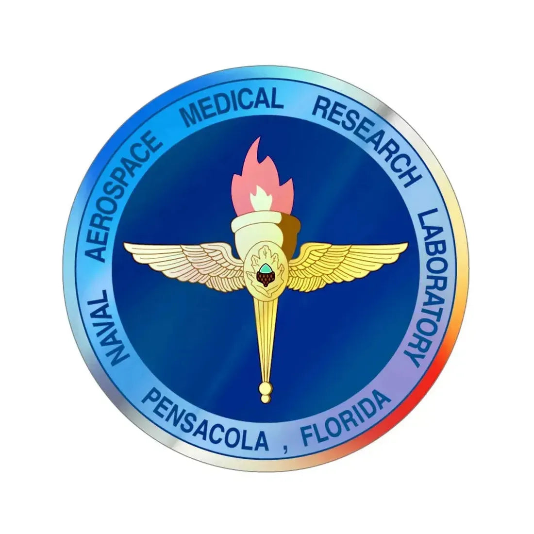 Naval Aerospace Medical Research Laboratory Florida (U.S. Navy) Holographic STICKER Die-Cut Vinyl Decal 4 Inch Holographic - The Sticker Space