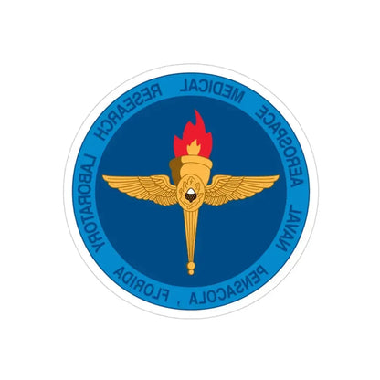 Naval Aerospace Medical Research Laboratory Florida (U.S. Navy) REVERSE PRINT Transparent Die-Cut STICKER 3 Inch Die-Cut Transparent - The Sticker Space