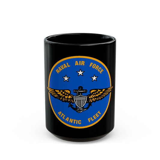 Naval Air Force Atlantic Fleet (U.S. Navy) Black Coffee Mug-15oz-The Sticker Space