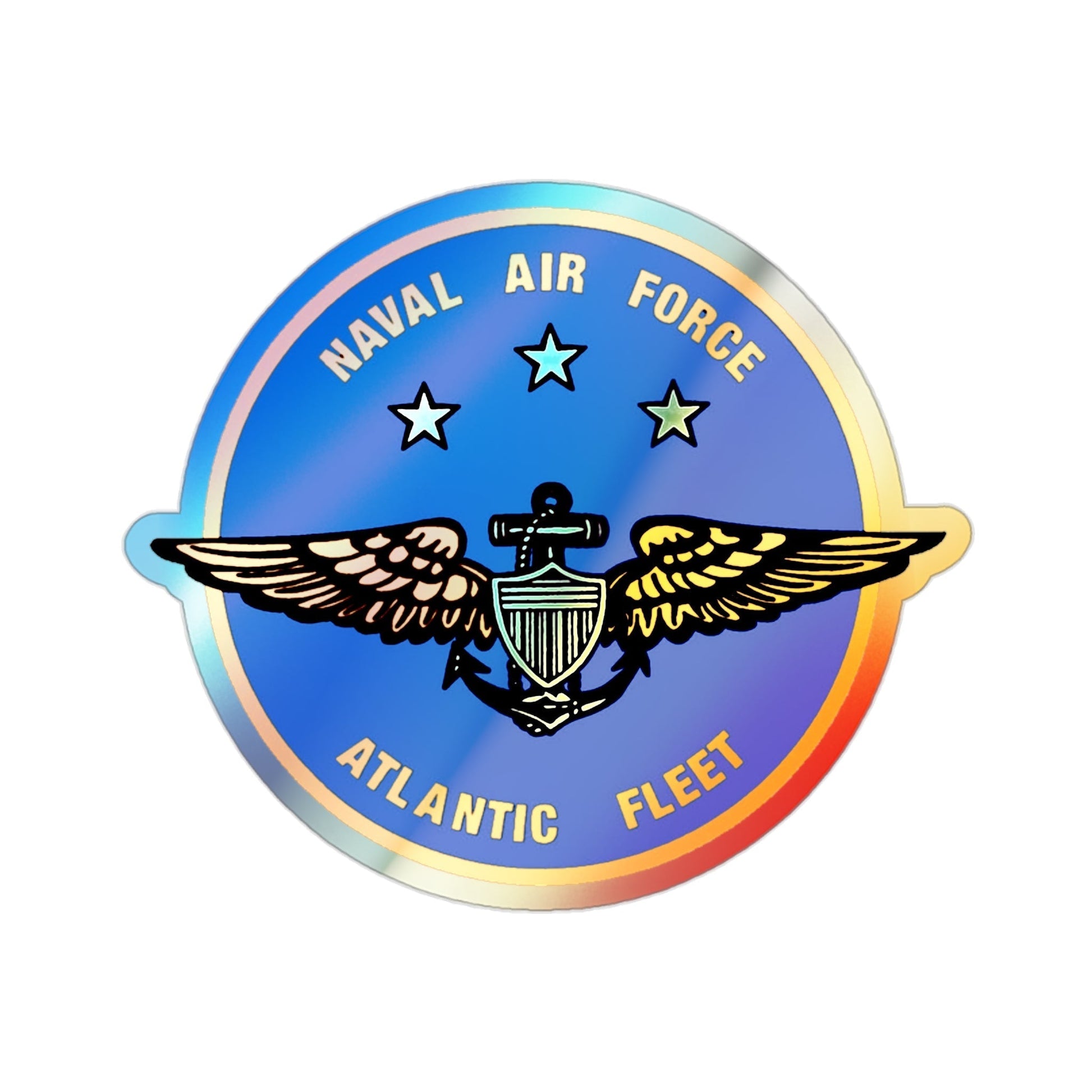 Naval Air Force Atlantic Fleet (U.S. Navy) Holographic STICKER Die-Cut Vinyl Decal-2 Inch-The Sticker Space