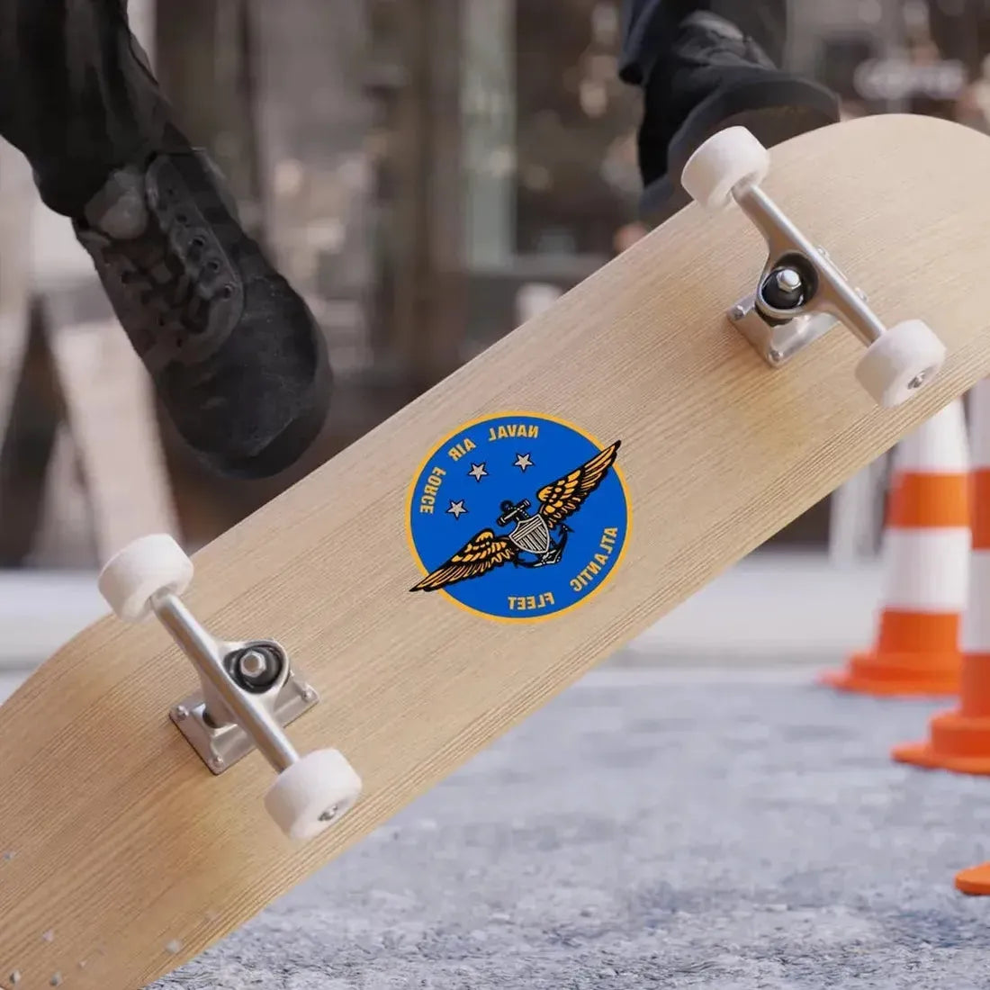 Naval Air Force Atlantic Fleet (U.S. Navy) REVERSE PRINT Transparent Die-Cut STICKER - The Sticker Space