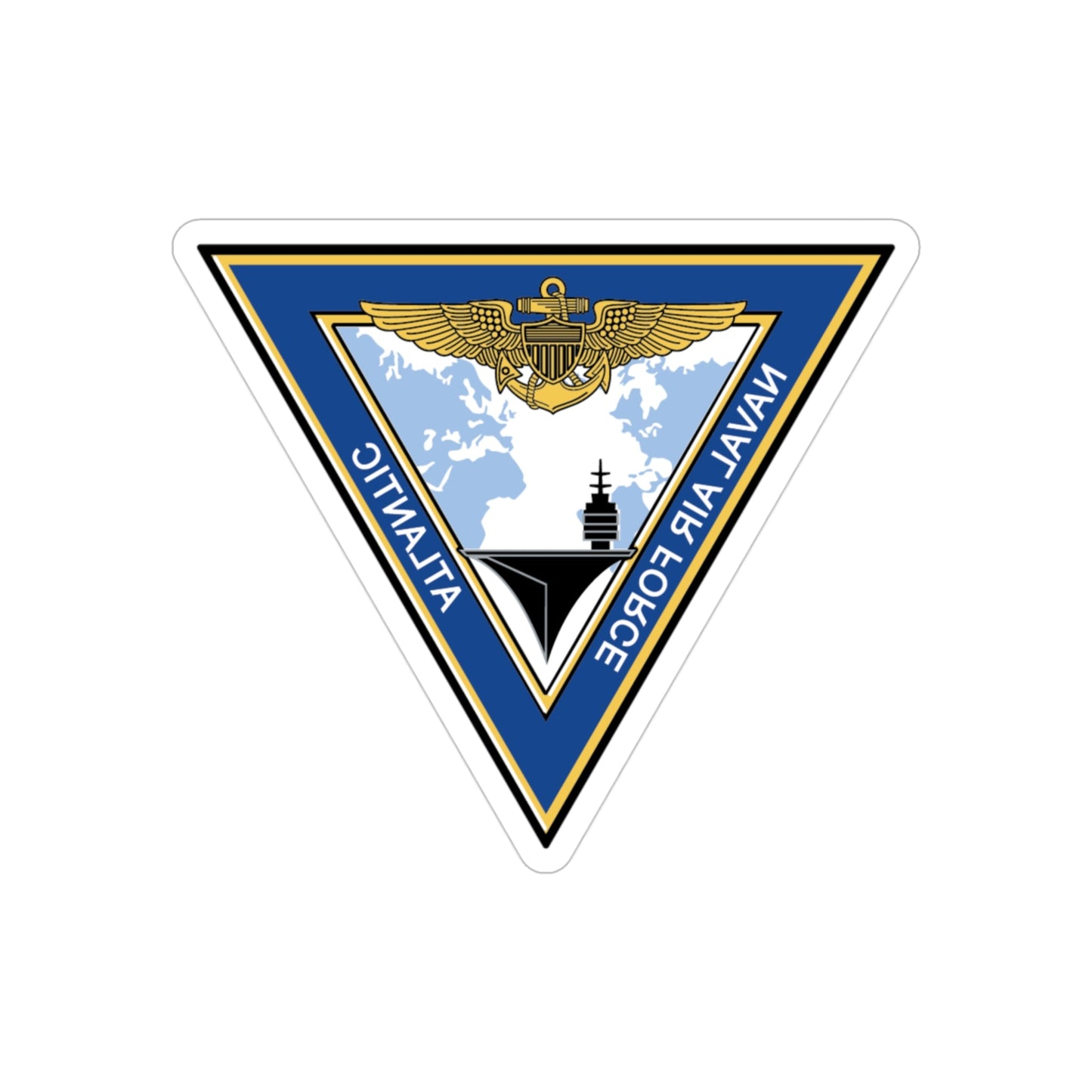 Naval Air Force Atlantic (U.S. Navy) REVERSE PRINT Transparent STICKER-3 Inch-The Sticker Space