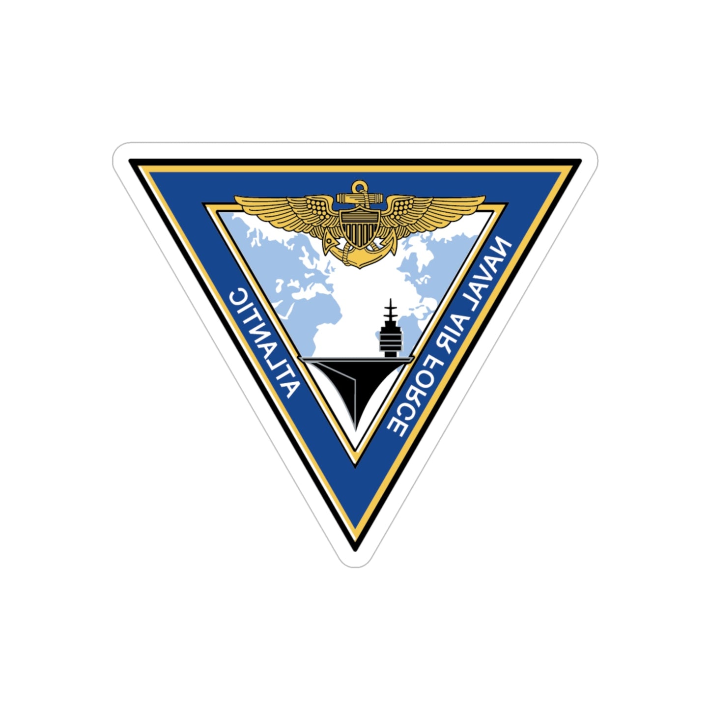 Naval Air Force Atlantic (U.S. Navy) REVERSE PRINT Transparent STICKER-4 Inch-The Sticker Space