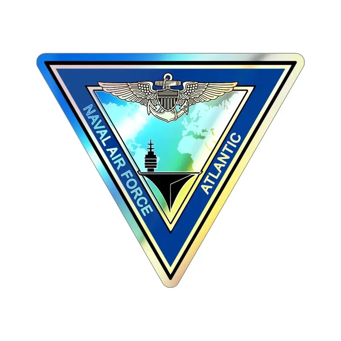 Naval Air Force Atlantic (U.S. Navy) Holographic STICKER Die-Cut Vinyl Decal 5 Inch Holographic - The Sticker Space