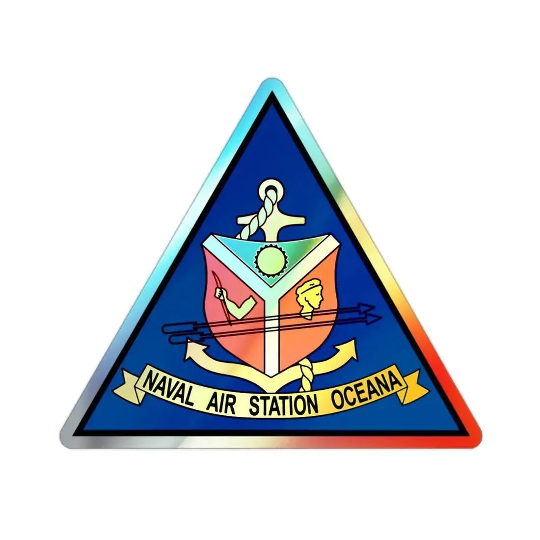 Naval Air Station Aceana (U.S. Navy) Holographic STICKER Die-Cut Vinyl Decal 2 Inch Holographic - The Sticker Space