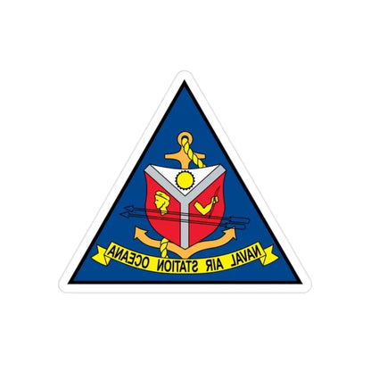 Naval Air Station Aceana (U.S. Navy) REVERSE PRINT Transparent Die-Cut STICKER 2 Inch Die-Cut Transparent - The Sticker Space