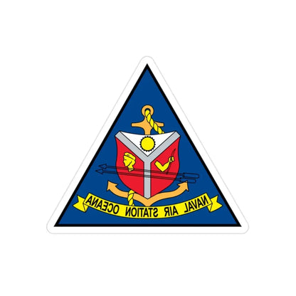 Naval Air Station Aceana (U.S. Navy) REVERSE PRINT Transparent Die-Cut STICKER - The Sticker Space