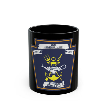 Naval Amphibious School Little Creek (U.S. Navy) Black Coffee Mug-11oz-The Sticker Space