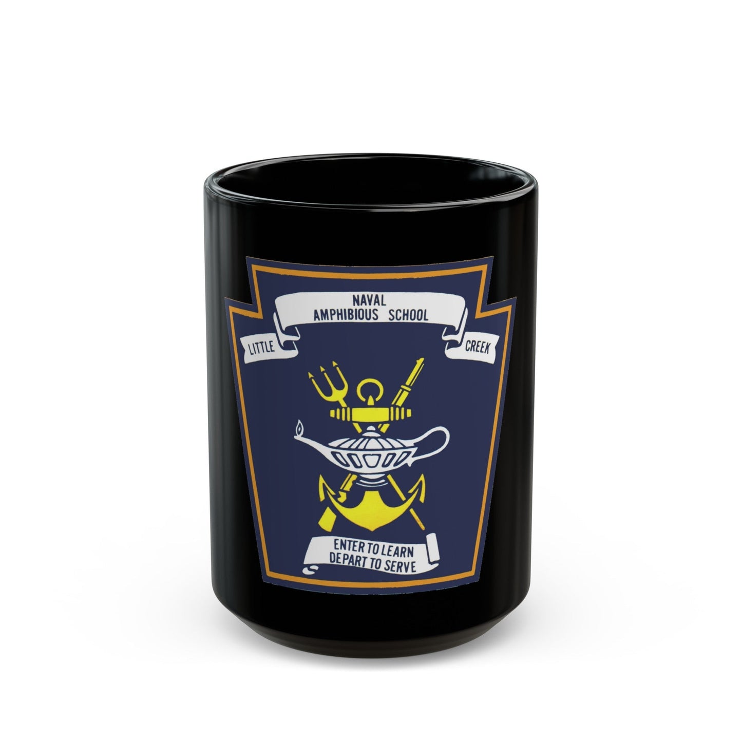 Naval Amphibious School Little Creek (U.S. Navy) Black Coffee Mug-15oz-The Sticker Space