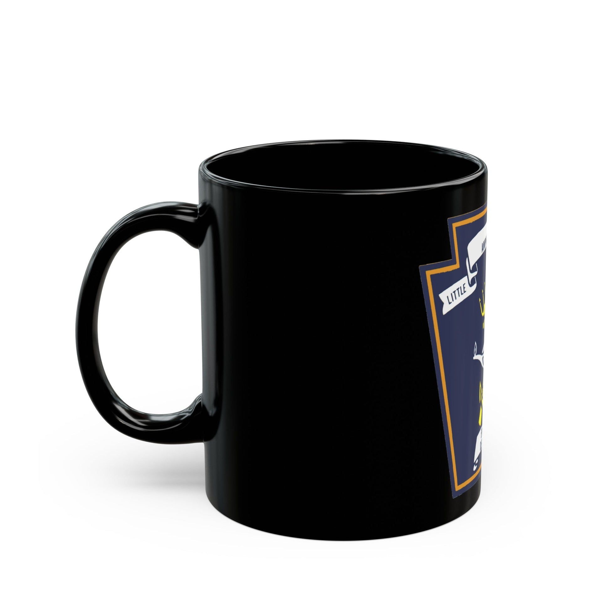 Naval Amphibious School Little Creek (U.S. Navy) Black Coffee Mug-The Sticker Space