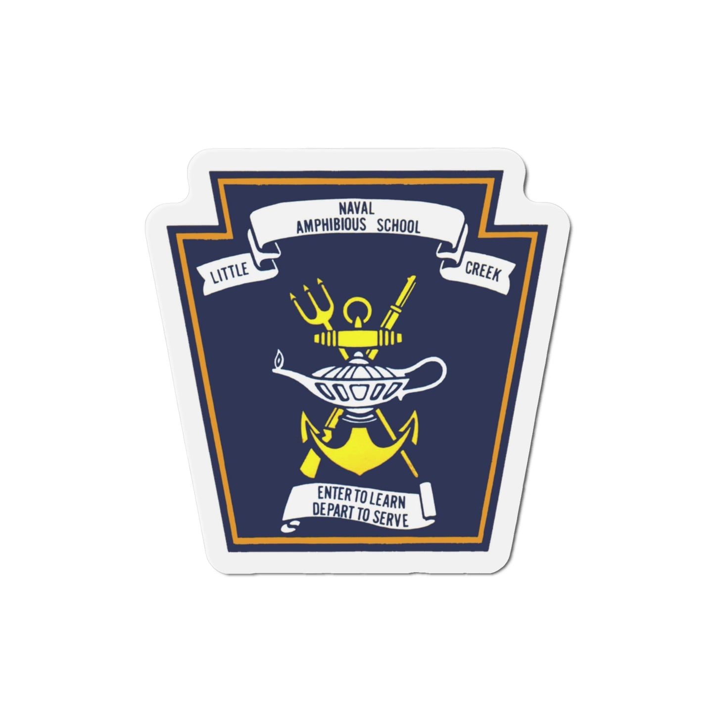 Naval Amphibious School Little Creek (U.S. Navy) Die-Cut Magnet-The Sticker Space