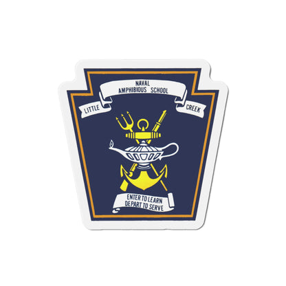 Naval Amphibious School Little Creek (U.S. Navy) Die-Cut Magnet-The Sticker Space