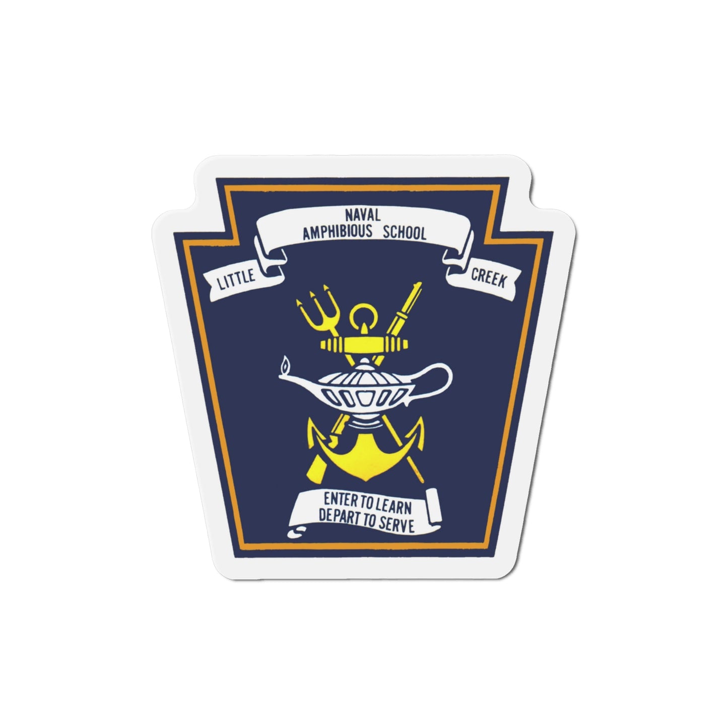 Naval Amphibious School Little Creek (U.S. Navy) Die-Cut Magnet-The Sticker Space