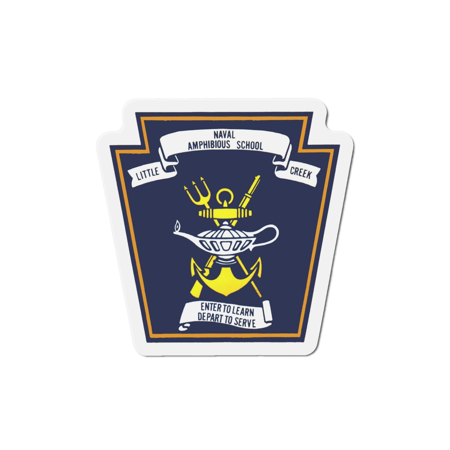 Naval Amphibious School Little Creek (U.S. Navy) Die-Cut Magnet-The Sticker Space