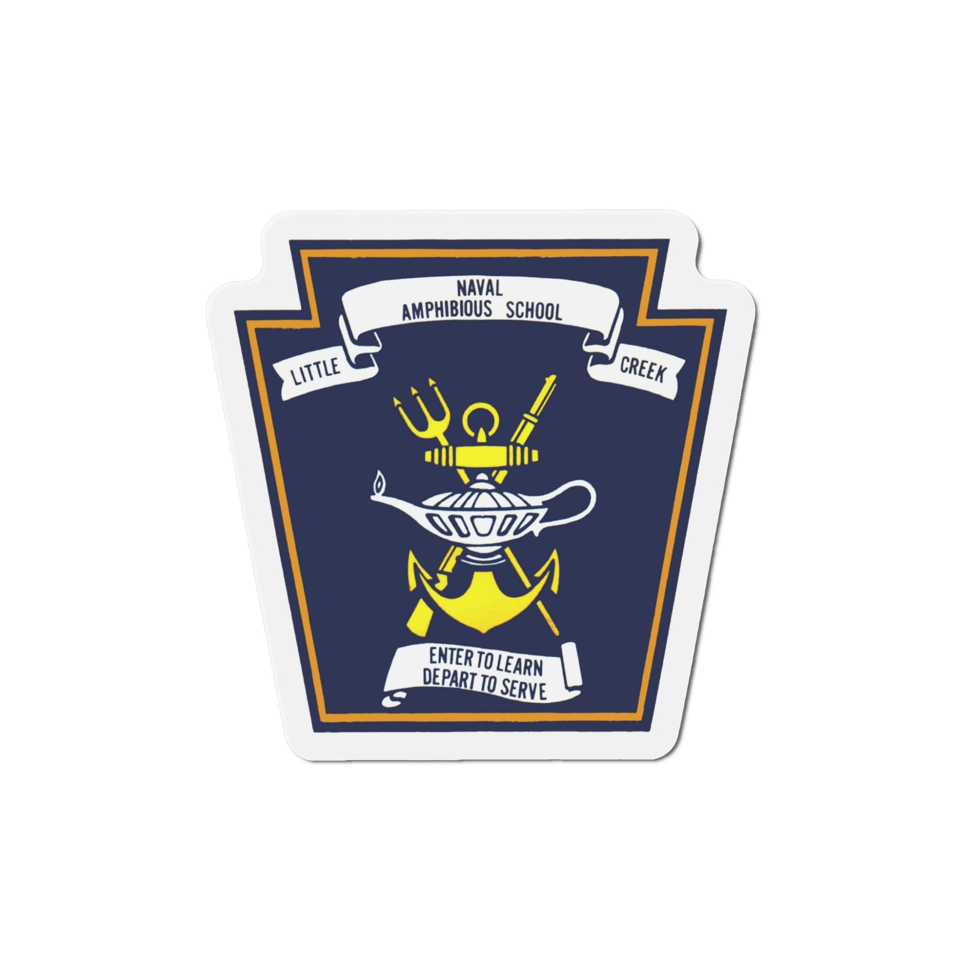 Naval Amphibious School Little Creek (U.S. Navy) Die-Cut Magnet-The Sticker Space