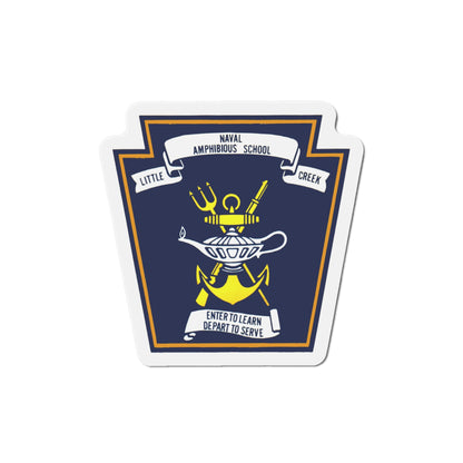 Naval Amphibious School Little Creek (U.S. Navy) Die-Cut Magnet-The Sticker Space