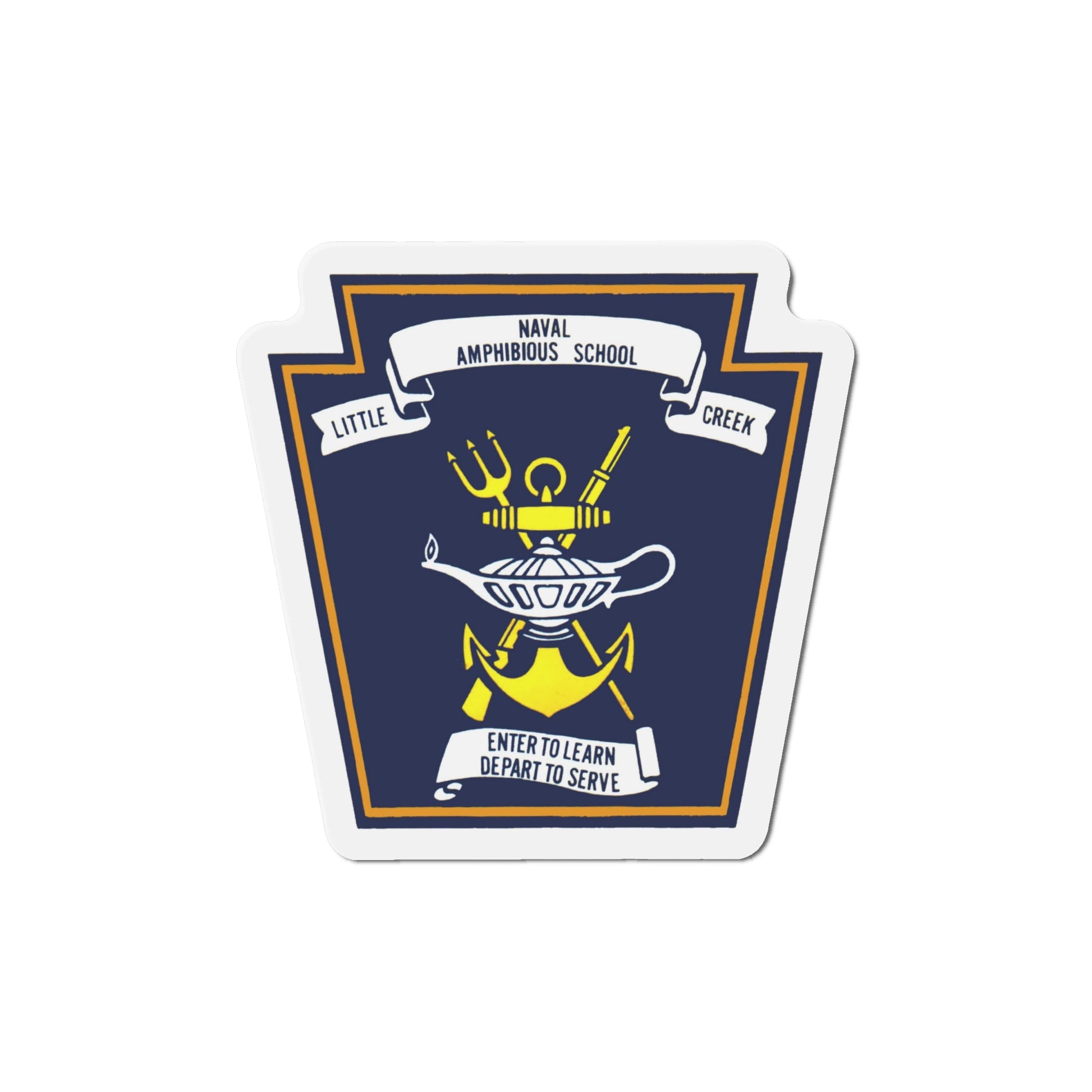 Naval Amphibious School Little Creek (U.S. Navy) Die-Cut Magnet-The Sticker Space