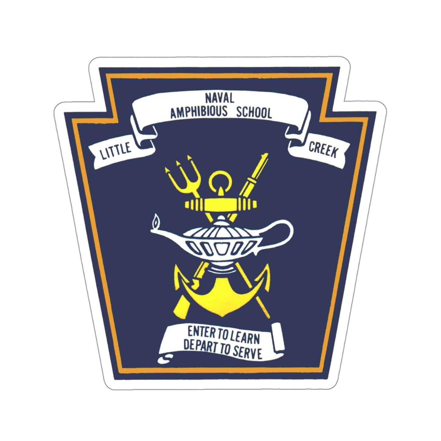 Naval Amphibious School Little Creek (U.S. Navy) STICKER Vinyl Die-Cut Decal-4 Inch-The Sticker Space