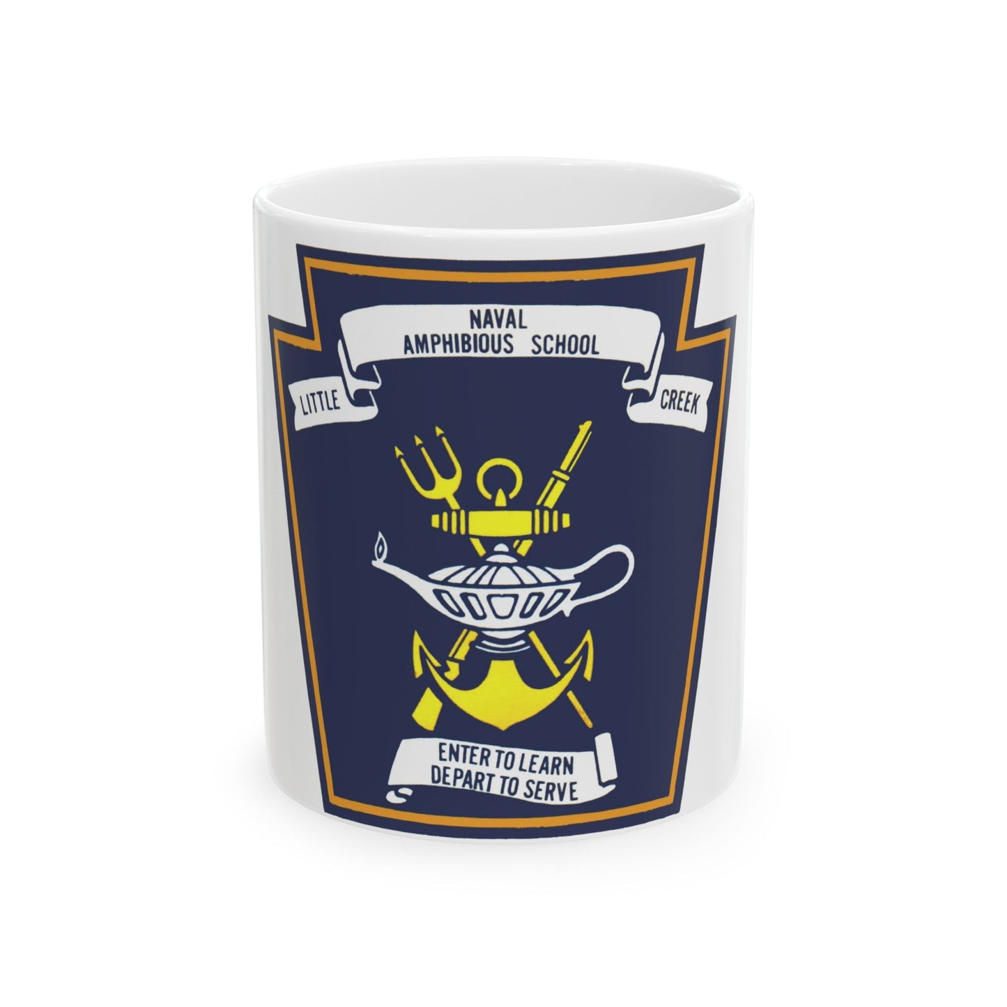 Naval Amphibious School Little Creek (U.S. Navy) White Coffee Mug-11oz-The Sticker Space