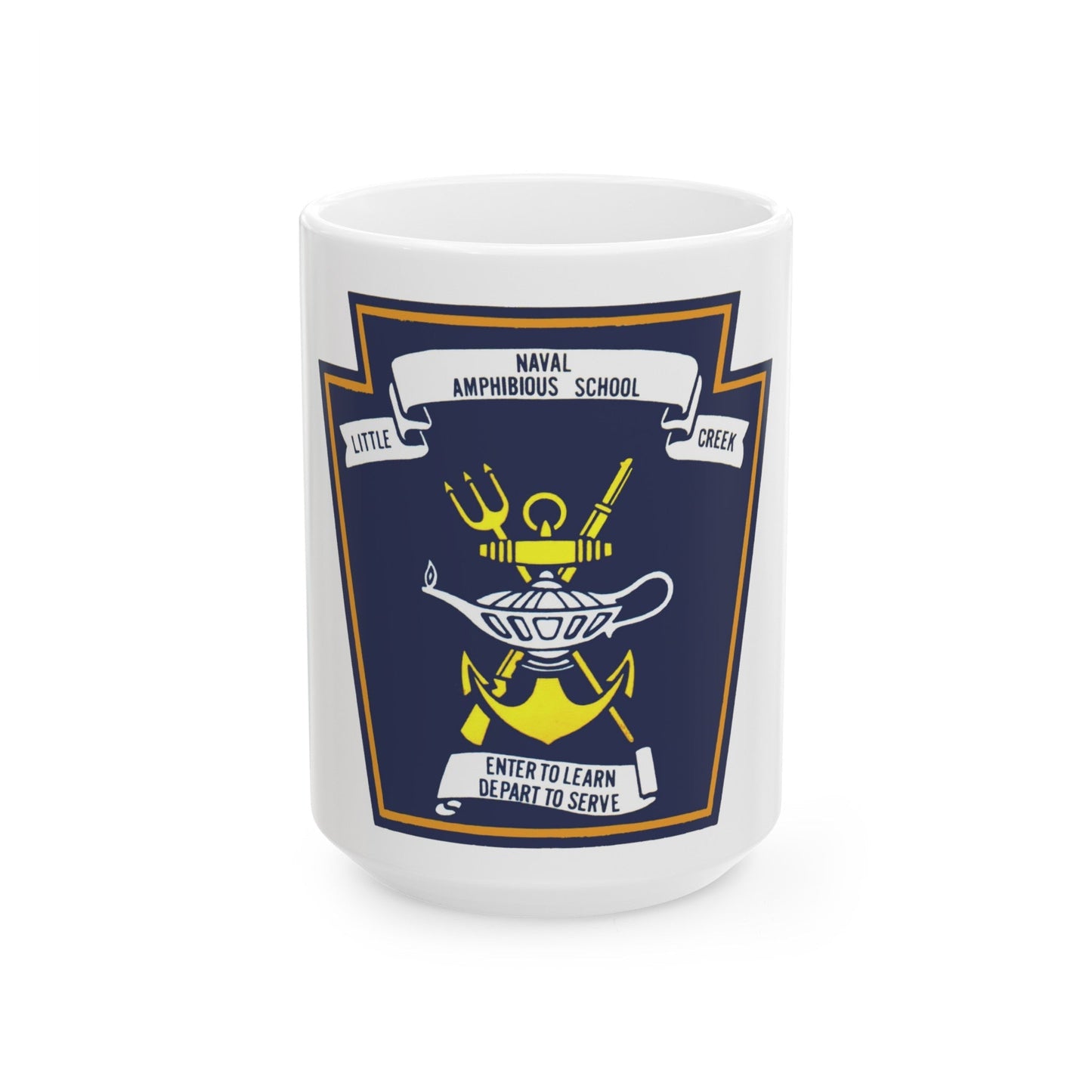 Naval Amphibious School Little Creek (U.S. Navy) White Coffee Mug-15oz-The Sticker Space