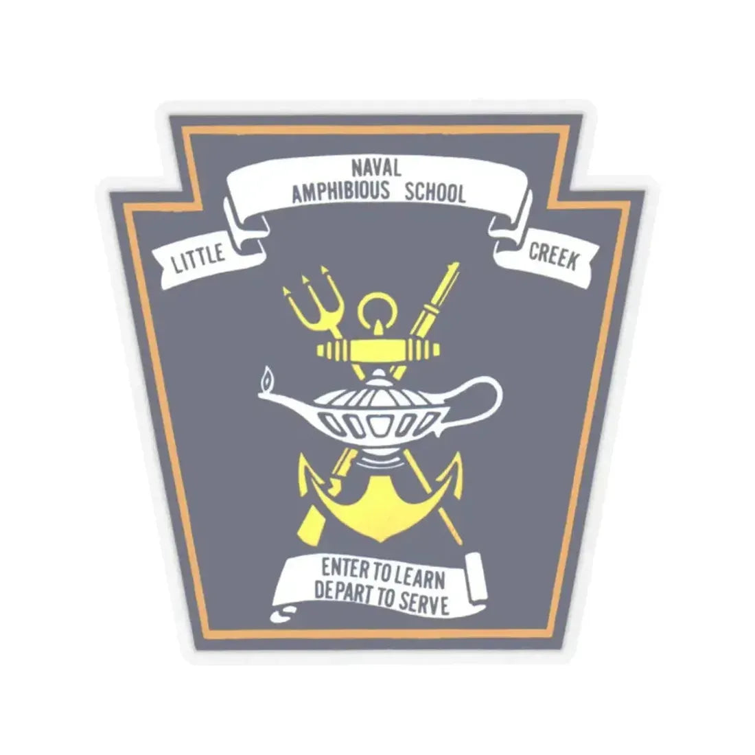 Naval Amphibious School Little Creek (U.S. Navy) STICKER Vinyl Kiss-Cut Decal 2 Inch Transparent - The Sticker Space