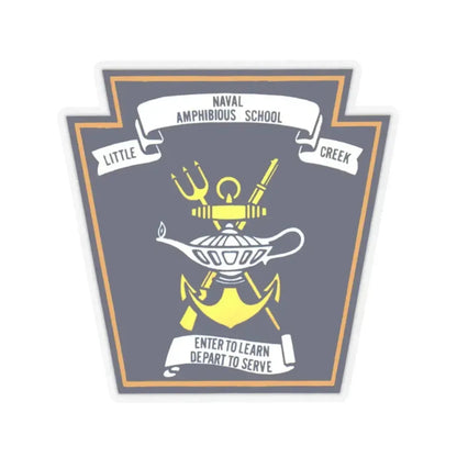 Naval Amphibious School Little Creek (U.S. Navy) STICKER Vinyl Kiss-Cut Decal 2 Inch Transparent - The Sticker Space