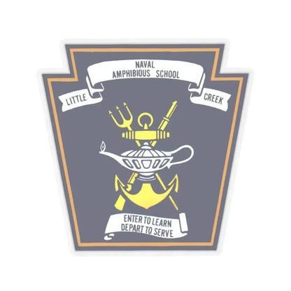Naval Amphibious School Little Creek (U.S. Navy) STICKER Vinyl Kiss-Cut Decal 3 Inch Transparent - The Sticker Space
