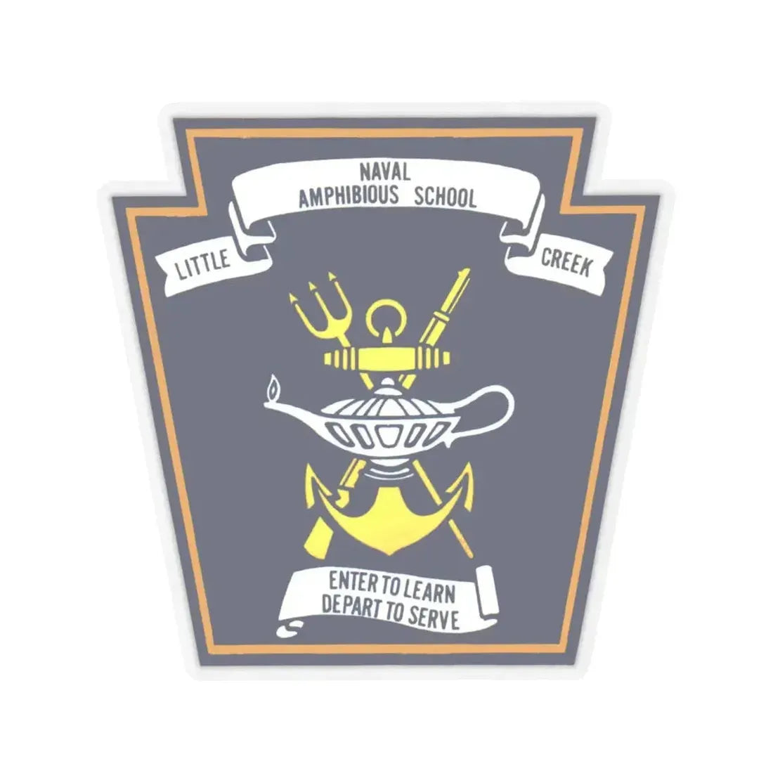 Naval Amphibious School Little Creek (U.S. Navy) STICKER Vinyl Kiss-Cut Decal 6 Inch Transparent - The Sticker Space