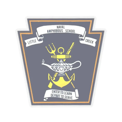 Naval Amphibious School Little Creek (U.S. Navy) STICKER Vinyl Kiss-Cut Decal 6 Inch Transparent - The Sticker Space