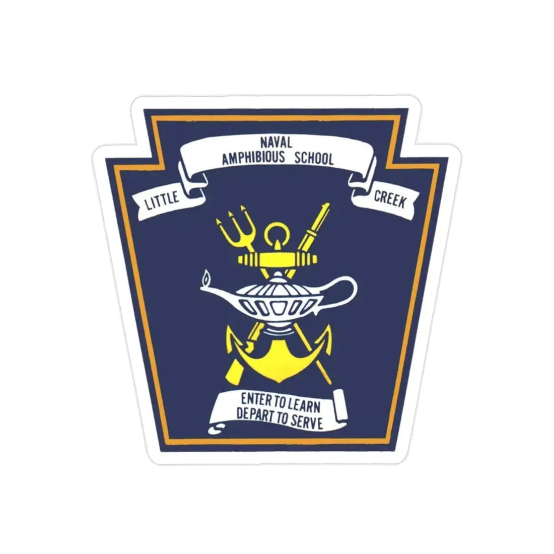 Naval Amphibious School Little Creek (U.S. Navy) Transparent STICKER Die-Cut Vinyl Decal 2 Inch Transparent - The Sticker Space
