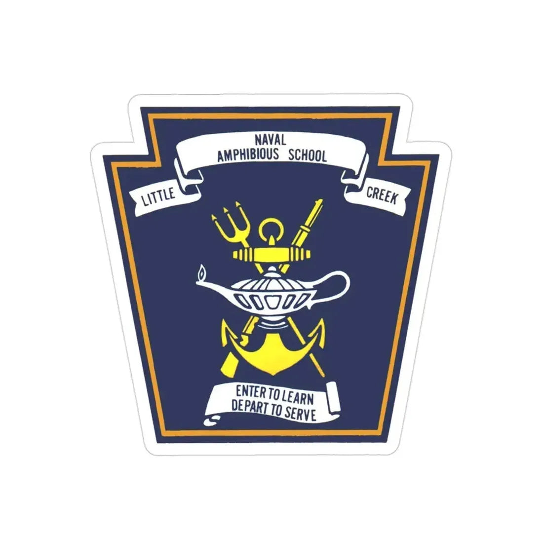 Naval Amphibious School Little Creek (U.S. Navy) Transparent STICKER Die-Cut Vinyl Decal 3 Inch Transparent - The Sticker Space