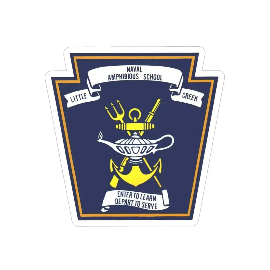 Naval Amphibious School Little Creek (U.S. Navy) Transparent STICKER Die-Cut Vinyl Decal 4 Inch Transparent - The Sticker Space