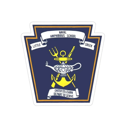 Naval Amphibious School Little Creek (U.S. Navy) Transparent STICKER Die-Cut Vinyl Decal 4 Inch Transparent - The Sticker Space