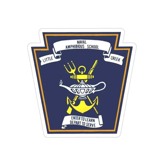 Naval Amphibious School Little Creek (U.S. Navy) Transparent STICKER Die-Cut Vinyl Decal 6 Inch Transparent - The Sticker Space
