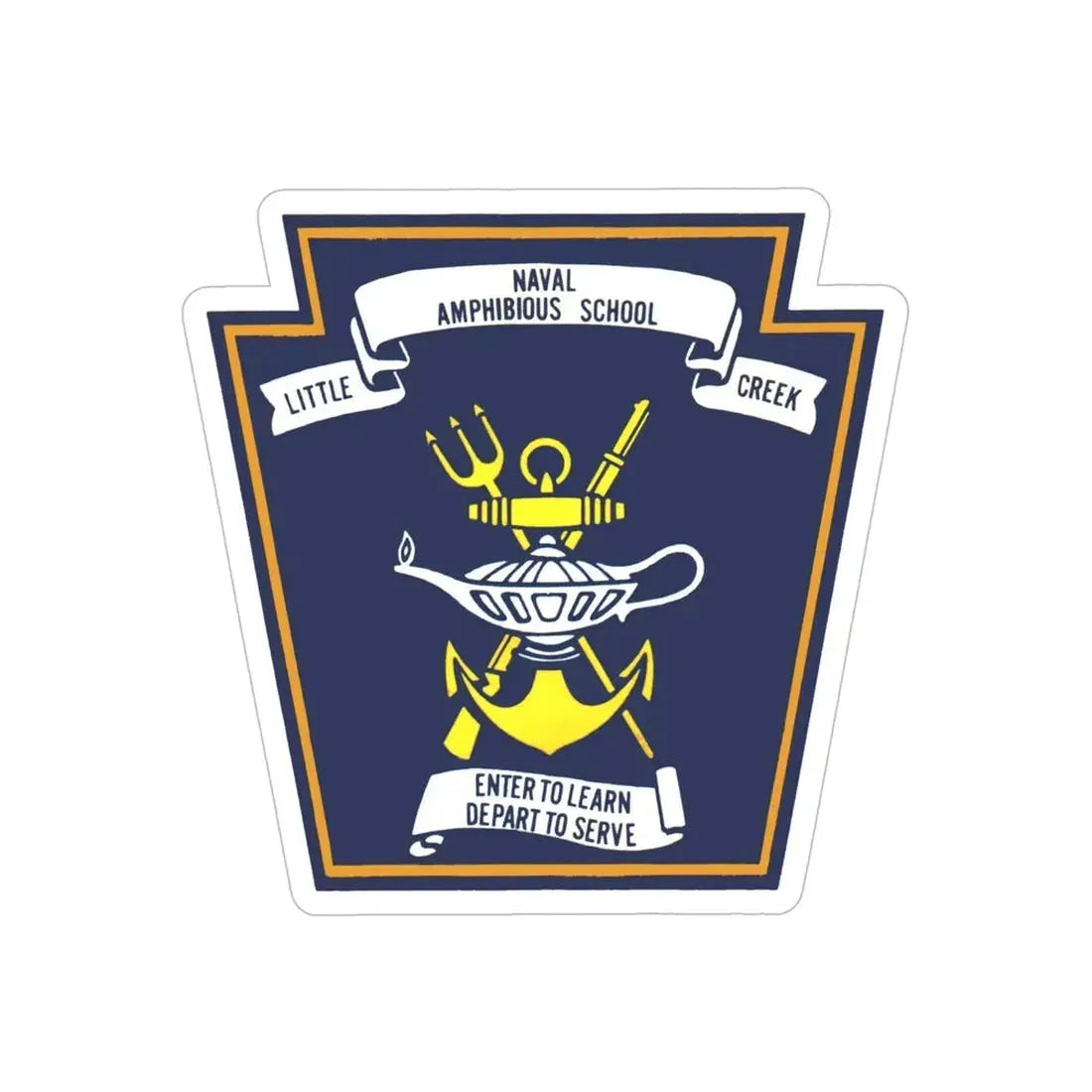 Naval Amphibious School Little Creek (U.S. Navy) Transparent STICKER Die-Cut Vinyl Decal 6 Inch Transparent - The Sticker Space