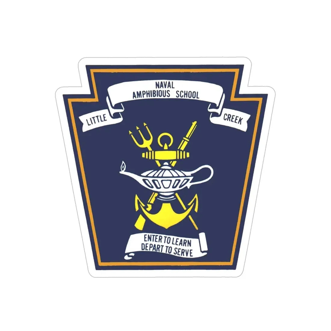 Naval Amphibious School Little Creek (U.S. Navy) Transparent STICKER Die-Cut Vinyl Decal - The Sticker Space