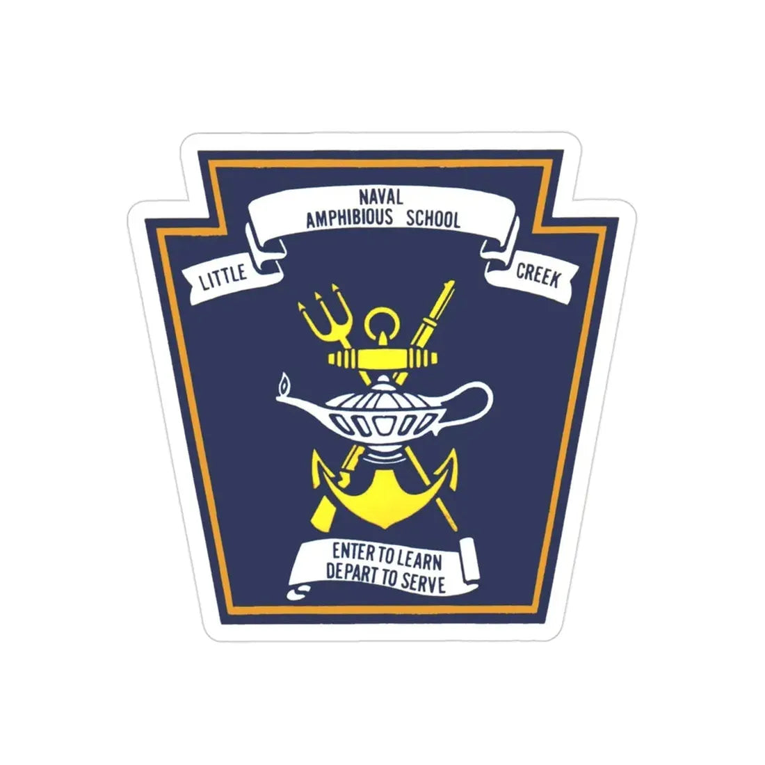 Naval Amphibious School Little Creek (U.S. Navy) Transparent STICKER Die-Cut Vinyl Decal - The Sticker Space