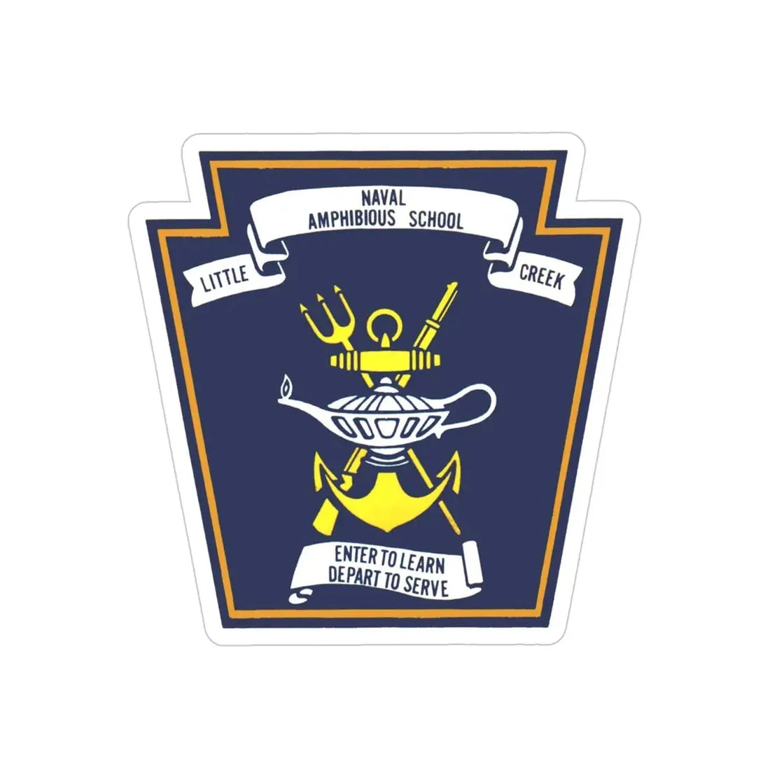 Naval Amphibious School Little Creek (U.S. Navy) Transparent STICKER Die-Cut Vinyl Decal - The Sticker Space