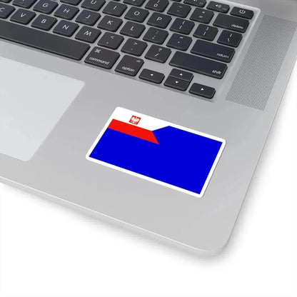 Naval Auxiliary Ensign of Poland (Poland) STICKER Vinyl Kiss-Cut Decal - The Sticker Space