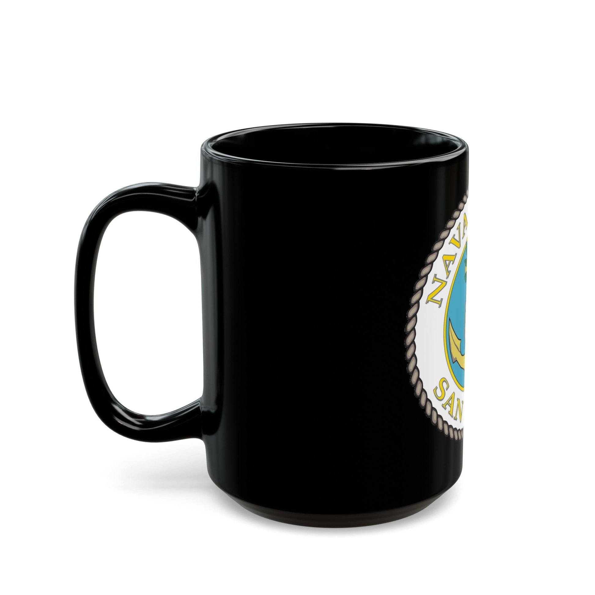 Naval Base San Diego (U.S. Navy) Black Coffee Mug-The Sticker Space