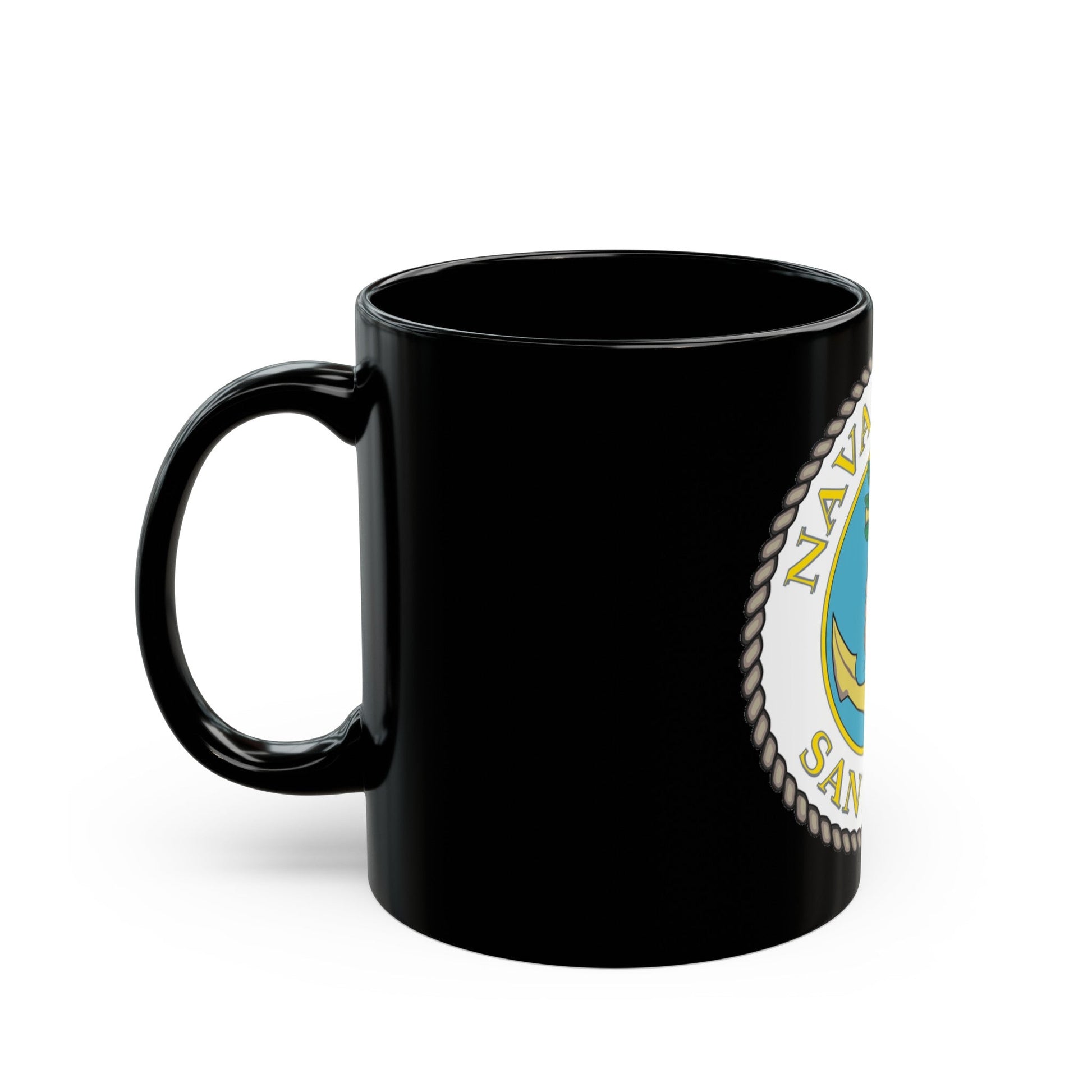 Naval Base San Diego (U.S. Navy) Black Coffee Mug-The Sticker Space