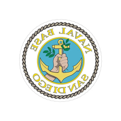Naval Base San Diego (U.S. Navy) REVERSE PRINT Transparent Die-Cut STICKER - The Sticker Space
