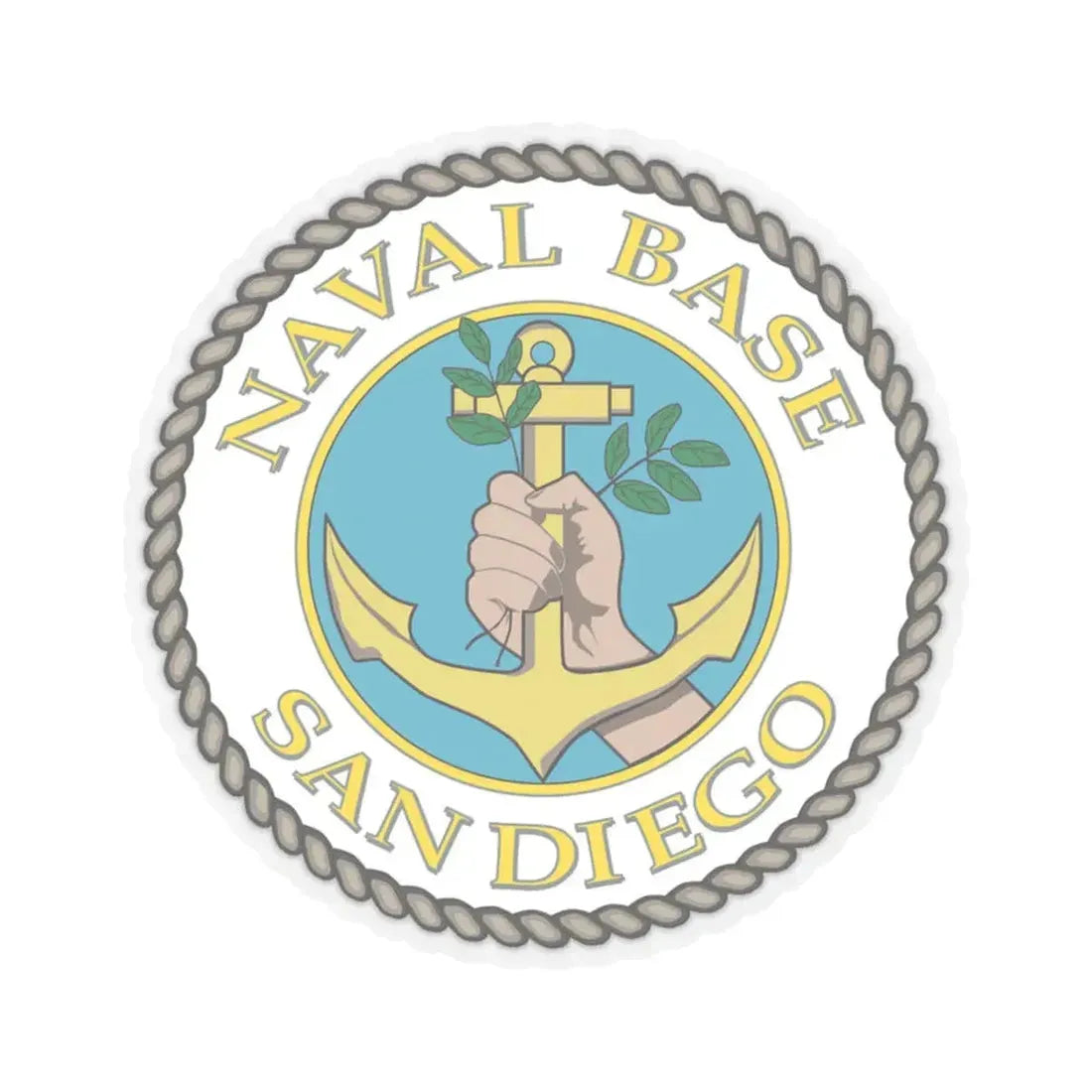 Naval Base San Diego (U.S. Navy) STICKER Vinyl Kiss-Cut Decal 4 Inch Transparent - The Sticker Space