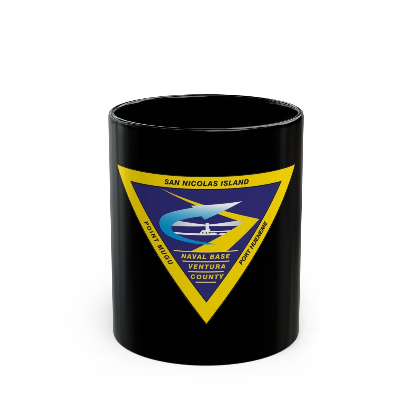 Naval Base Ventura County New (U.S. Navy) Black Coffee Mug-11oz-The Sticker Space