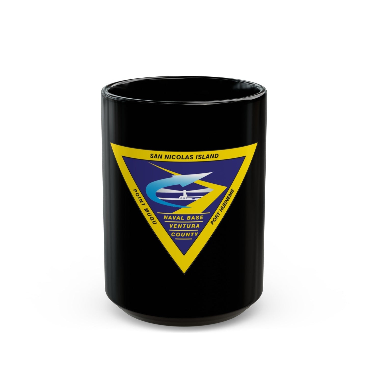 Naval Base Ventura County New (U.S. Navy) Black Coffee Mug-15oz-The Sticker Space