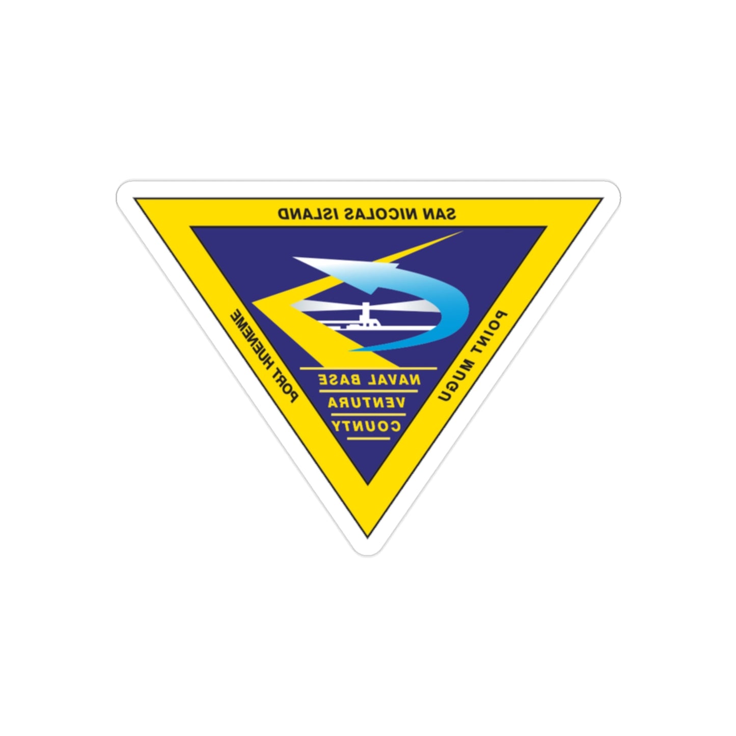 Naval Base Ventura County New (U.S. Navy) REVERSE PRINT Transparent STICKER-2" × 2"-The Sticker Space