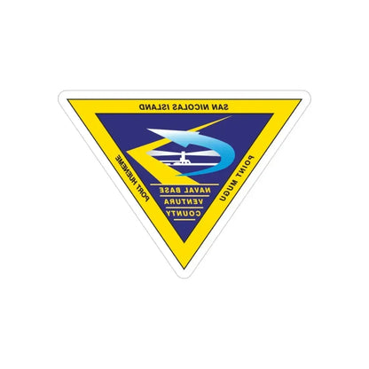 Naval Base Ventura County New (U.S. Navy) REVERSE PRINT Transparent Die-Cut STICKER 3 Inch Die-Cut Transparent - The Sticker Space
